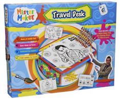 Mister Maker CI Bureau de Voyage avec 8 Crayons de Cire et 20 Feuilles de coloriage