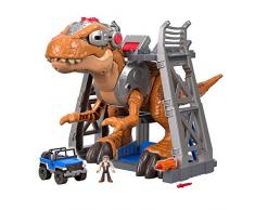 Imaginext Jurassic World dinosaure T-Rex géant, avec véhicule, figurine Owen et accessoires, jouet pour enfant dès 3 ans, FMX85