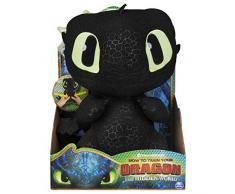 Dragons 3 - 6046841 - Jeu enfant - Peluche interactive - Peluche deluxe sonore Krokmou - Film Dragons 3 Le Monde Caché - Version Allemande