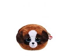 Ty Gear Beanie Boos-Pochette Peluche 10cm-Duke Le Chien, TY95210, Brun