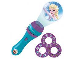 Lexibook, Lampe Torche et projecteur La Reine des Neiges avec 3 disques, 24 Images, créez vos propres histoires, LTC050FZ