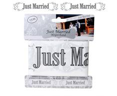 FOL210768(1) Just Married Guirlande de Barrettes Blanc