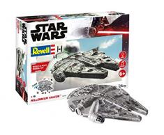 Revell Build & Play Star Wars 06778 Maquette à Construire Faucon Millenium, échelle 1/164, 6778, Blanc