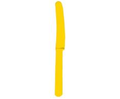 Amscan International 552289–09 couteaux Ensemble de couverts, Jaune soleil