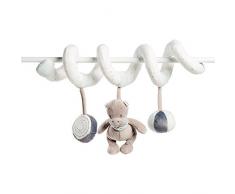 Nattou Spirale de Jeu Loulou, Léa et Hippolyte avec Hochet, 11 x 20 x 30 cm, Gris/Blanc