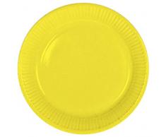 Folat Assiettes Jetables Couleur Jaune, 50604