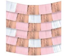 Amscan International 242683 Lot de 9 guirlandes décoratives Or rose