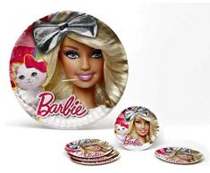 Atosa - 17149 - Pack 5 Assiettes 23 cms Barbie