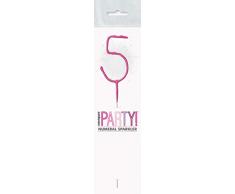 Unique Party- Bougie, 84085, Rose, 5 ans