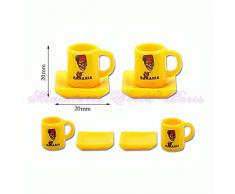 La Boite a Joujoux - www.joujoux.com Accessoire Miniature de Maisons de poupées - 2 Tasses à café avec soucoupes