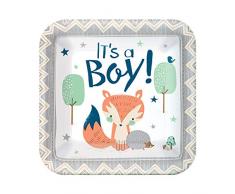 Amscan International 542164 Bear-Ly Wait Assiette en papier et plastique 18 cm