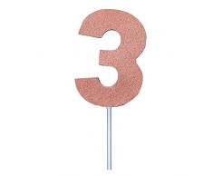 Forum Novelties SK97345 Décoration de gâteau diamant Or rose