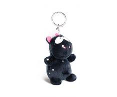 NICI- Porte-clés en Peluche Licorne Carbon Flash avec Lampe LED, 44761, Noir