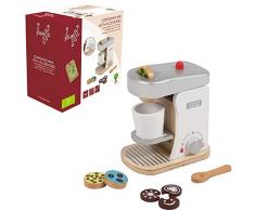 Jouéco Machine à Café en Bois avec Accessoire, 80058