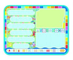 TOMY - Tapis Aquadoodle DÉcolier Multicolore E72866, Idée Cadeau de Noël, Tapis de Dessin à Eau sans Taches, Apprendre à Dessiner et à Écrire, Coloriage Magique, Jeu Éducatif pour Enfants 3ans+