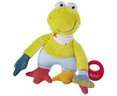 sigikid 41249, fille et garçon, peluche musicale grenouille, vert/bleu