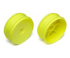 Team Associated AE91573 Roues Avant 61 mm pour Poussette 2WD Jaune