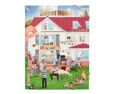 Depesche 10367 Cahier de coloriage avec Broderie Create Your Sweet Home Multicolore