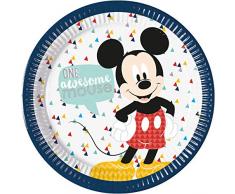 Procos- 5PR89000 Mickey Mouse Awesome Assiette 23 cm Multicolore
