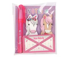 Depesche 5864 Miss Melody Notes Adhésives avec Mini Stylo à Bille Multicolore