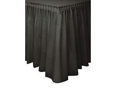 Unique Party - 50062 - Jupe de Table en Plastique - 4,2 m - Noir