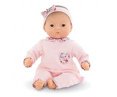 Corolle- Bébé Calin Mila Fleurs Poupon, 100310, Rose