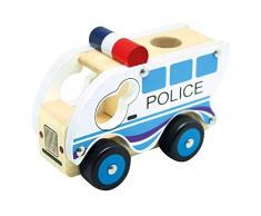 Bino 84082 Police Voiture en Bois Jouet