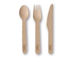 amscan 9903256 Ménagère 24 pièces en Bois pour Barbecue Naturel