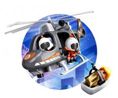 Pinypon Action - Hélicoptère de Sauvetage avec 1 Figurine avec Accessoires, pour Enfants de 4 à 8 ans (Famosa 700015350)