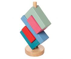 Manhattan Toy- Bam Jouet empilable en Bois pour Les Tout-Petits, 218150, Multicolore