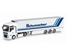 Herpa 306263 – Man TGX XXL euro6 Refroidissement Tapis de Selle Train Transporteur Schumacher