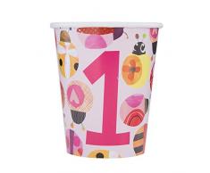 Unique Party 73326 Tasses de fête Rouge