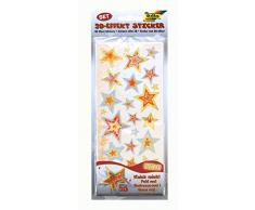 Folia 1313 – Effet 3D Stickers 6 Feuilles Noël Lot de 2 Assortis