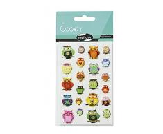 Maildor 560426C - Un sachet de gommettes Cooky 8 planches 7,5x12 cm, Animaux (193 stickers)