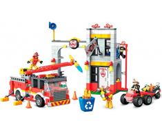 Mega Construx Caserne de Pompiers à Construire, Jeu de Construction, 522 Pièces, pour Enfant dès 5 ans, GLK56