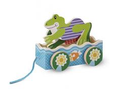 Melissa et Doug 13615 en Bois First Play Friendly Grenouilles Tirer Jouet, Multicolore