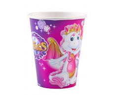 amscan 9902563 Lot de 8 gobelets en Papier Safira Multicolore 250 ML