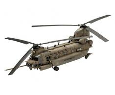 Revell Model Set- Revell Model Set-63876-Maquette dhélicoptère MH-47 Chinook avec Accessoires-échelle 1/72-niveau 4/5 Maquette, 63876, Unlackiert
