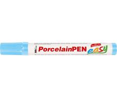 Kreul 16320 PorcelainPen easy Pointe de pinceau indéformable pour peindre et décorer verre, porcelaine et céramique émaillée Bleu clair 1 à 3 mm