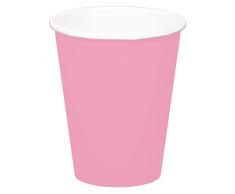Folat Tasses Jetables Couleur Bébé Rose, 50620