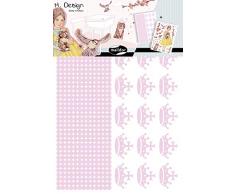 Maildor AD027O - Un sachet M Design 2 planches stickers muraux 34,5x49 cm, Princesse