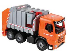 LENA 02168 Forte géant Chariot Poubelle Mercedes arocs, 3 – achser, Orange – Argent avec des Autocollants, env. 74 cm