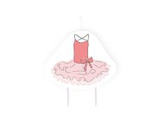 amscan 9903957 Bougie danniversaire Little Dancer Rose/Blanc
