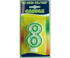 Folat Bougie à Chiffres 8 pour décoration danniversaire