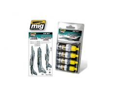 AMMO munitions Mig-7201 USN 1 : à partir de 203,2 cm S au Present Acrylique Smart Set pour Avions bocaux (4 x 17 ML), Multicolore