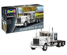 Revell 07659 Maquette de Camion Americain Kenworth W-900, échelle 1/25, 7659, Blanc