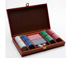 The Traditional Games Co Ltd, Lot de 200 jetons Lourds avec boîte en Racine