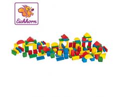 Heros - 100010151 - Jouet en Bois - Jeu de Construction - Cubes de Construction en Bois - 100 Blocs