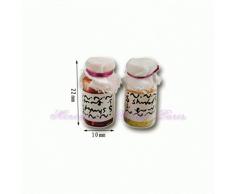La Boite a Joujoux - www.joujoux.com Accessoire de Maisons de poupées Miniature – 2 Pots de Confiture