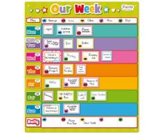 Fiesta Crafts Calendrier dactivités - Imprimé « Our Week » - Aimanté